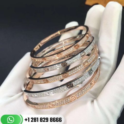 Cartier Love Bracelet Small Model PavÉ White Gold Diamonds -N6710817