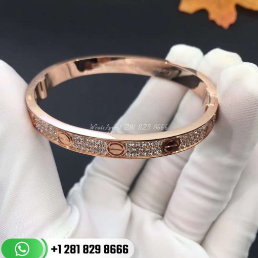 Cartier Love Bracelet Diamond-paved Pink Gold Diamonds -N6710817