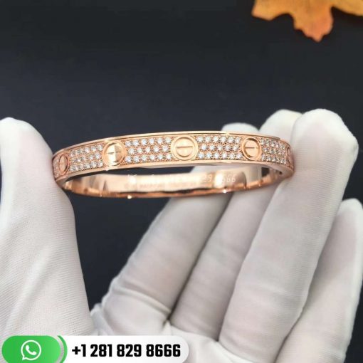 Cartier Love Bracelet Diamond-paved Pink Gold Diamonds -N6710817
