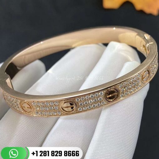 Cartier Love Bracelet Diamond-paved Pink Gold Diamonds -N6710817