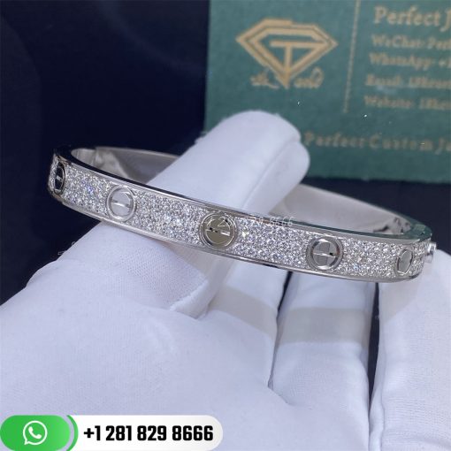 Cartier Love Bracelet White Gold Diamonds -N6710817