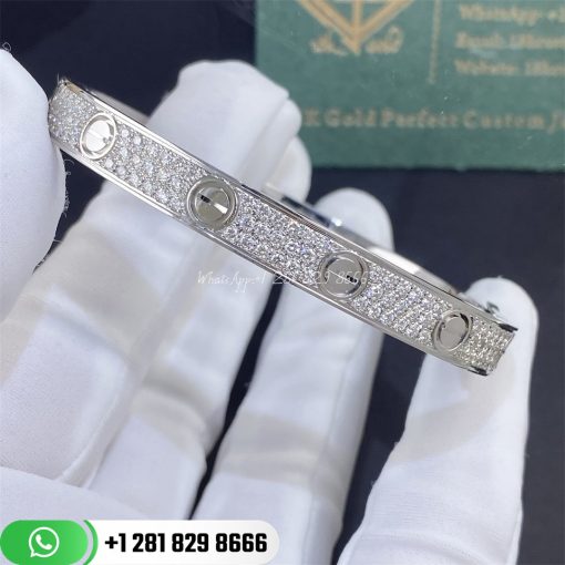 Cartier Love Bracelet White Gold Diamonds -N6710817