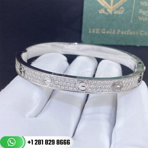 Cartier Love Bracelet White Gold Diamonds -N6710817