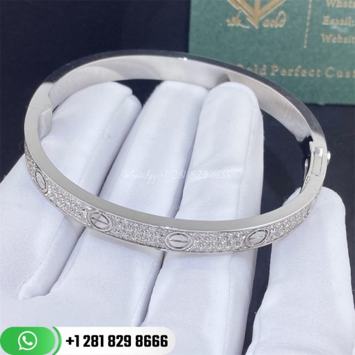 Cartier Love Bracelet White Gold Diamonds -N6710817