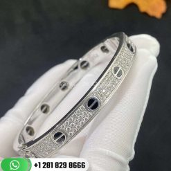 Cartier Love Bracelet White Gold Diamonds -N6710817