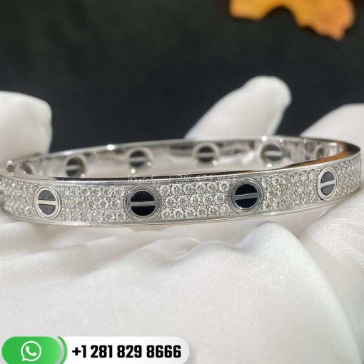 Cartier Love Bracelet Diamond-paved Ceramic White Gold Ceramic Diamonds -N6032417