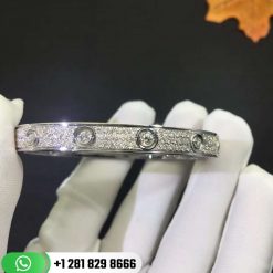Cartier love Bracelet Diamond-paved White Gold Diamonds -N6033602