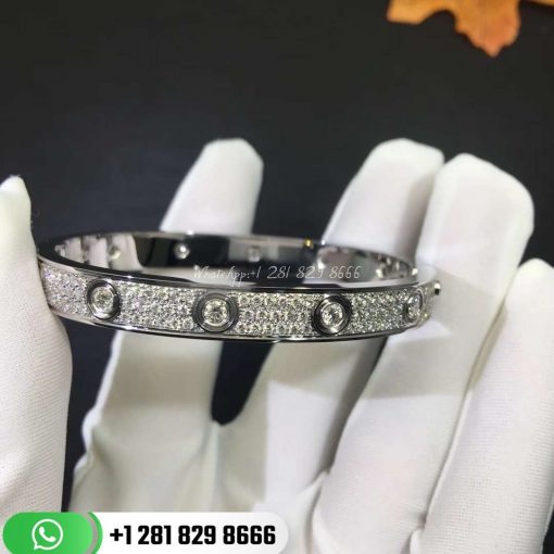 Cartier love Bracelet Diamond-paved White Gold Diamonds -N6033602