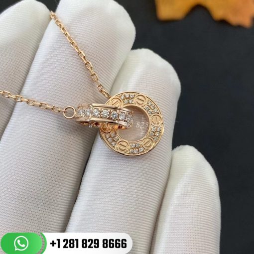 cartie love necklace 18k gold diamonds b7224528