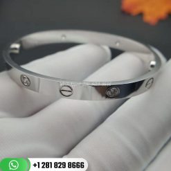 Cartier Love Bracelet 4 Diamonds White Gold - B6035817