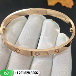 cartier love bracelet 6 diamonds yellow gold