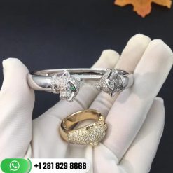cartier panthÈre de cartier bracelet emeralds onyx diamonds n6706217