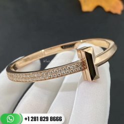 Tiffany T1 Wide Diamond Hinged Bangle