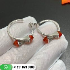 marli cleo small diamond hoop earrings red coral -cleo-e12
