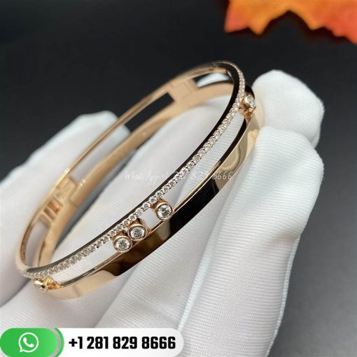 messika move romane rose gold diamond women's bracelet 06514-pg