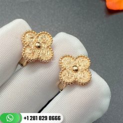 VCARN9T400 Vintage Alhambra earrings,18K gold.