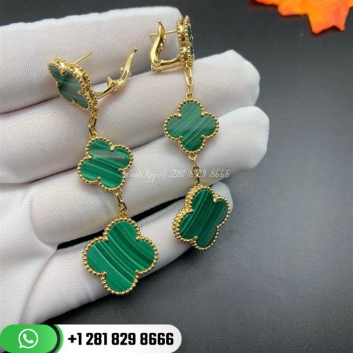 VCARO2AG00 Created in 2006 by Van Cleef & Arpels, the Magic Alhambra® jewelry creations gather different-sized Alhambra motifs, coming together in a joyful dance. Inspired by the clover leaf, their asymmetric designs feature different associations of materials.