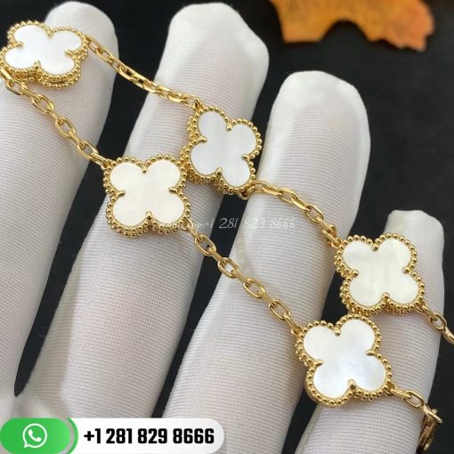 Van Cleef & Arpels Vintage Alhambra Bracelet 5 Motifs Mother-of-pearl