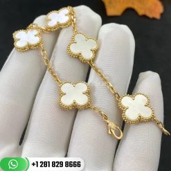 Van Cleef & Arpels Vintage Alhambra Bracelet 5 Motifs Mother-of-pearl