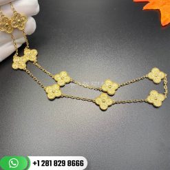 VCARO1ID00 Vintage Alhambra necklace, 10 motifs, yellow gold.