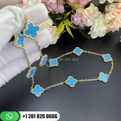 van-cleef-arpels-vintage-alhambra-necklace-10-motifs-turquoise
