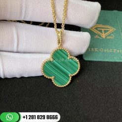 Van Cleef & Arpels Magic Alhambra Long Necklace 1 Motif Yellow Gold Malachite VCARO3MG00