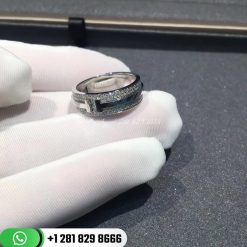 Tiffany T Narrow Pavé Diamond Ring in 18k White Gold