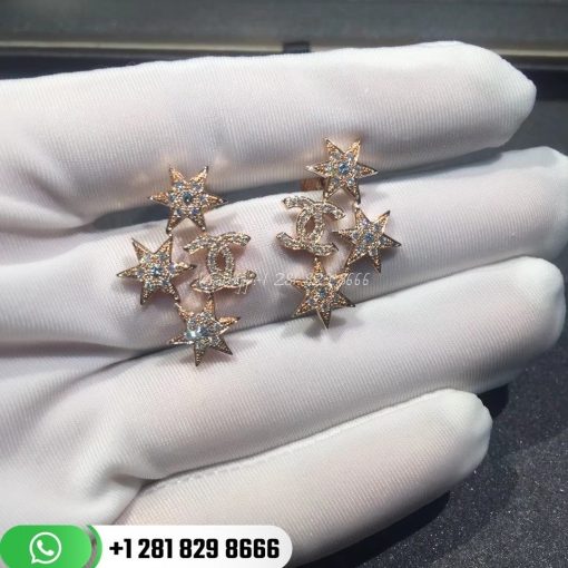 Chanel Earrings 2015 Edelweiss Crystal CC 3 Stars