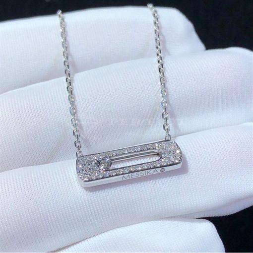 Messika Diamond Baby Move Necklace in 18 Karat White Gold