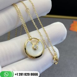 Cartier Amulette De Cartier Necklace 17mm Model White Mother-of-pearl