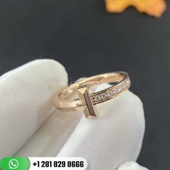 Tiffany T1 Narrow Diamond Ring in 18k Rose Gold