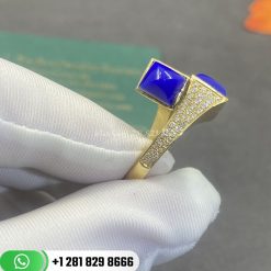 Marli Cleo Diamond Ring 18k Gold Diamond Lapis Lazuli Ring
