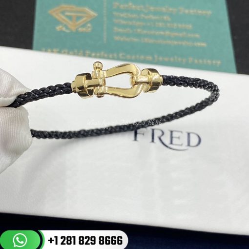 fred-force-10-bracelet-18k-yellow-gold-medium-model-black-cable-