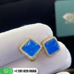 Marli Cleo Diamond Stud Pyramid Earrings