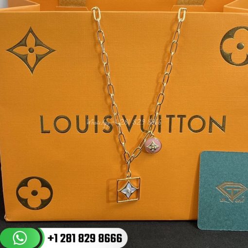 Louis Vuitton B Blossom Necklace Pink Opal White Mother-of-pearl and Diamonds Q94465