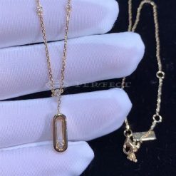 Messika Move Uno Long Necklace Diamond Yellow Gold