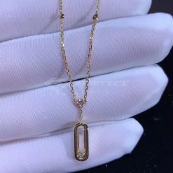 Messika Move Uno Long Necklace Diamond Yellow Gold
