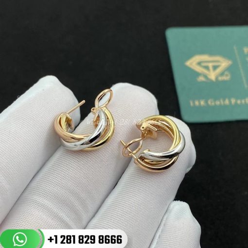 Cartier Trinity Earrings White Gold Yellow Gold Pink Gold - 80083231