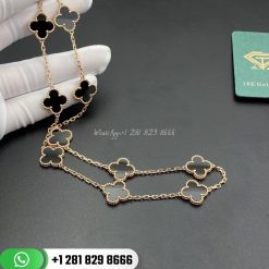 Van Cleef & Arpels Vintage Alhambra Necklace 10 Motifs Onyx -VCARA42700