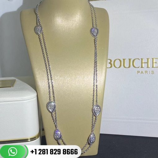 Boucheron Serpent BohÈme Long Necklace 6 Paved Motifs Long Necklace in White Gold -JCL00979