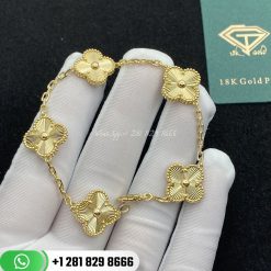 Van Cleef & Arpels Vintage Alhambra Bracelet 5 Motifs Yellow Gold – VCARP3JK00