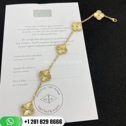 Van Cleef & Arpels Vintage Alhambra Bracelet 5 Motifs Yellow Gold – VCARP3JK00