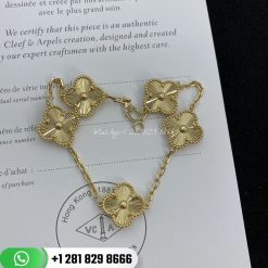 Van Cleef & Arpels Vintage Alhambra Bracelet 5 Motifs Yellow Gold – VCARP3JK00