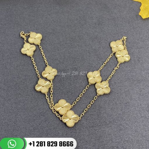 Van Cleef & Arpels Vintage Alhambra Necklace 10 Motifs Yellow Gold - VCARP3JJ00