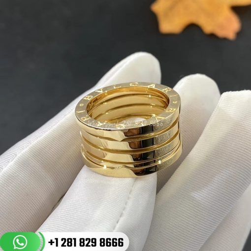 REF . 356348 B.zero1 XXth Anniversary five-band ring in 18 kt yellow gold
