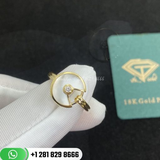 Amulette De Cartier Ring Xs Model White Mother-of-pearl -B4213300