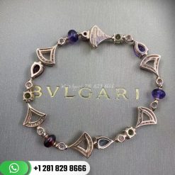 Bvlgari Divas' Dream Bracelet in 18K Rose Gold with Coloured Gemstones and Pavé Diamonds-355618