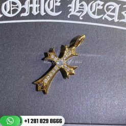 Chrome Hearts CH 22k Gold Paved Diamond Cross