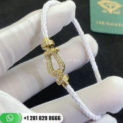 Fred Force 10 Bracelet 18k Yellow Gold and Diamonds Medium Model - 0B0071-6B0285