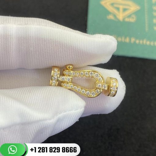 Fred Force 10 Bracelet 18k Yellow Gold and Diamonds Medium Model - 0B0071-6B0285